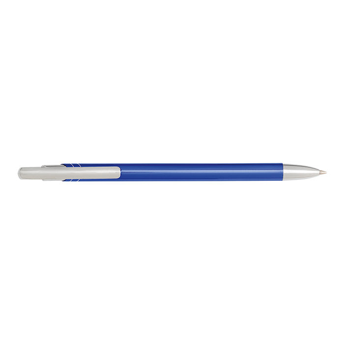 Aluminium Ballpoint Pen With Silver Clip - Blue