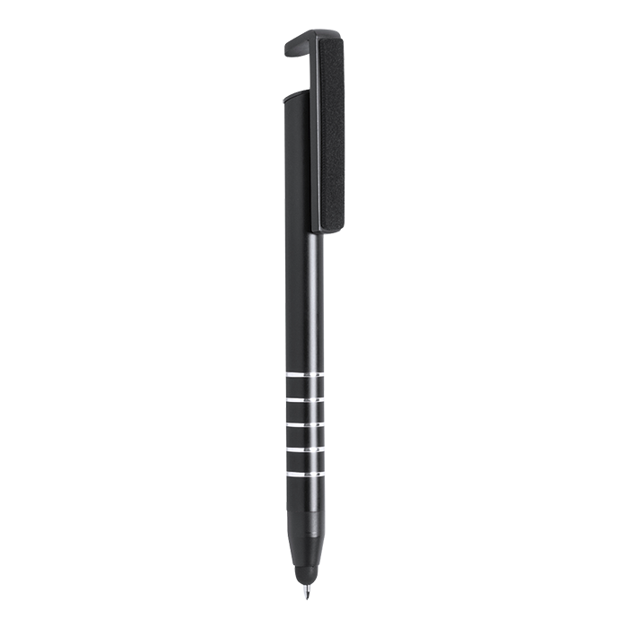 Idris Mobile Holder With Pen - Black