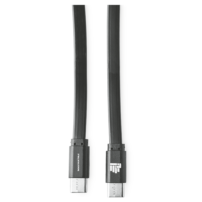 IND Type-C to Type-C Flat Charger Cable - Black
