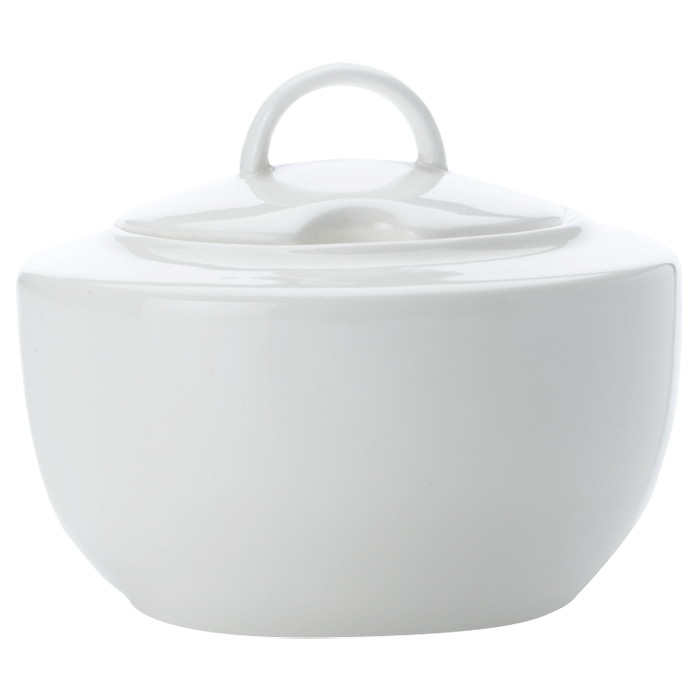 Cashmere Coupe Sugar Bowl - White