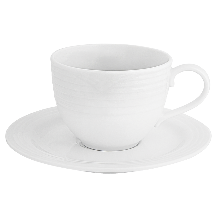 Arctic White Tea Cup and Saucer 200ml - White