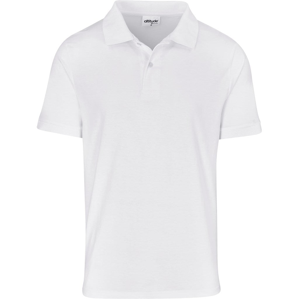 Mens Eco Promo Golf Shirt - WHITE