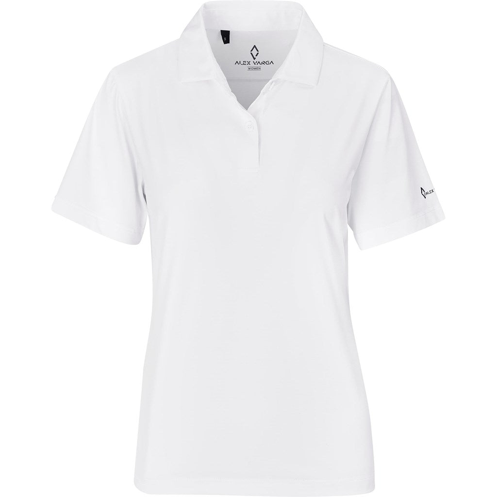 Ladies Alex Varga Lucca Golf Shirt - WHITE
