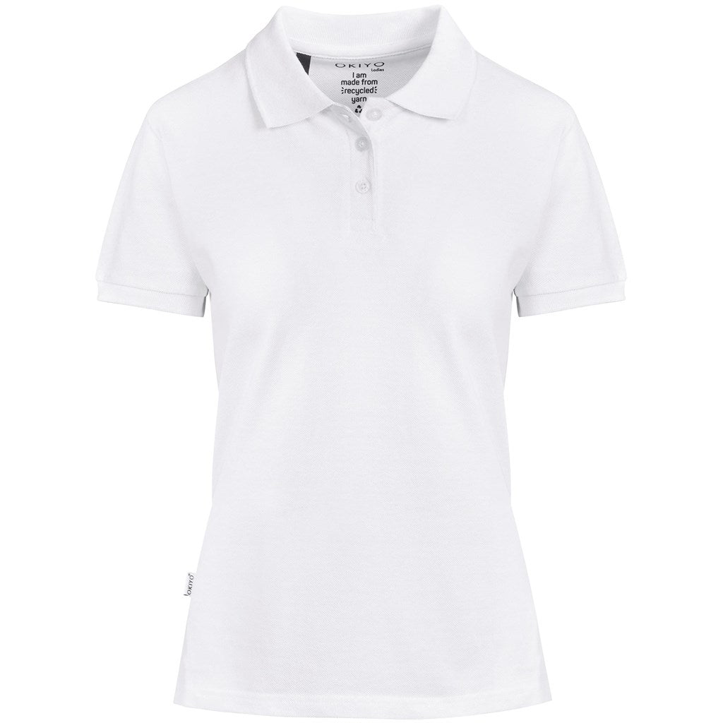 Ladies Okiyo Tenyo Eco Golf Shirt - WHITE