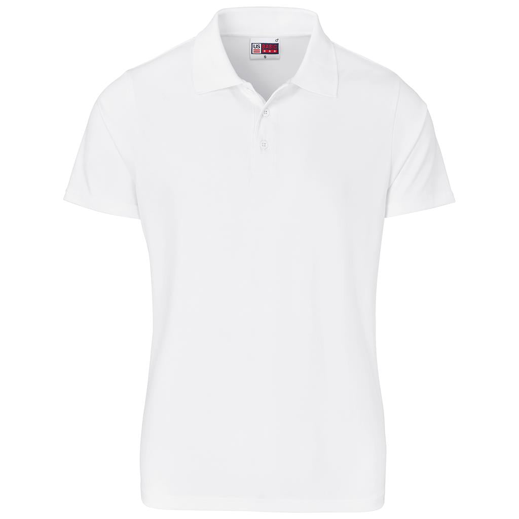 Mens Prima Stretch Golf Shirt - WHITE