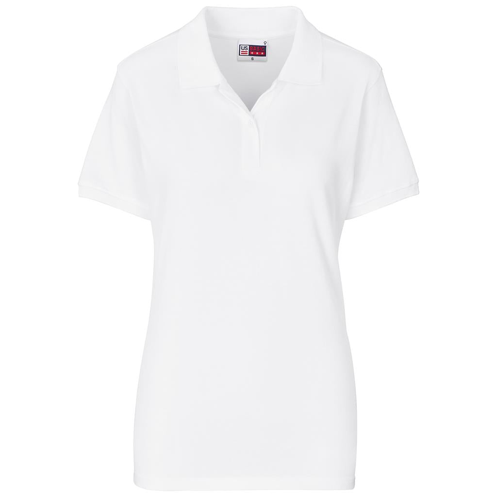 Ladies Houston Stretch Golf Shirt - WHITE