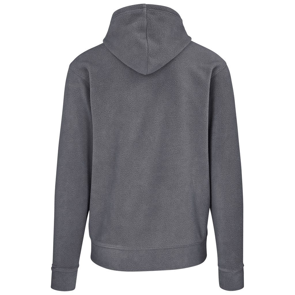 Mens Dawson Polar Fleece Hooded Sweater - Charcoal