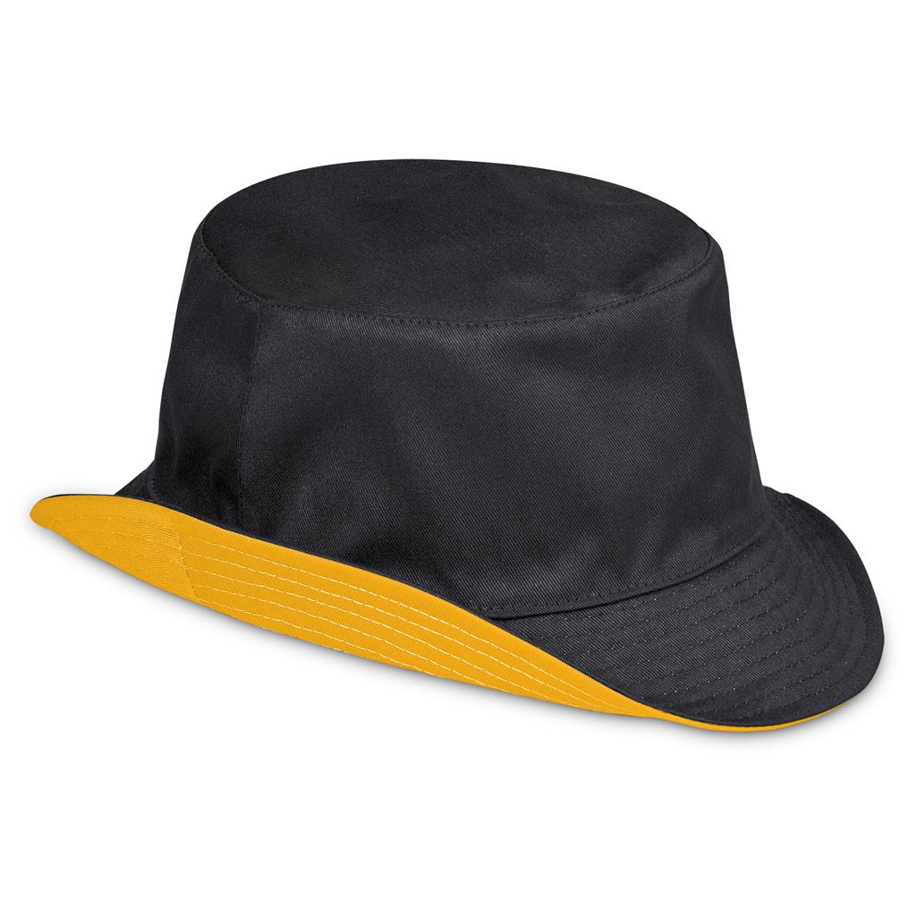 Urban Reversible Bucket Hat - BLACK YELLOW