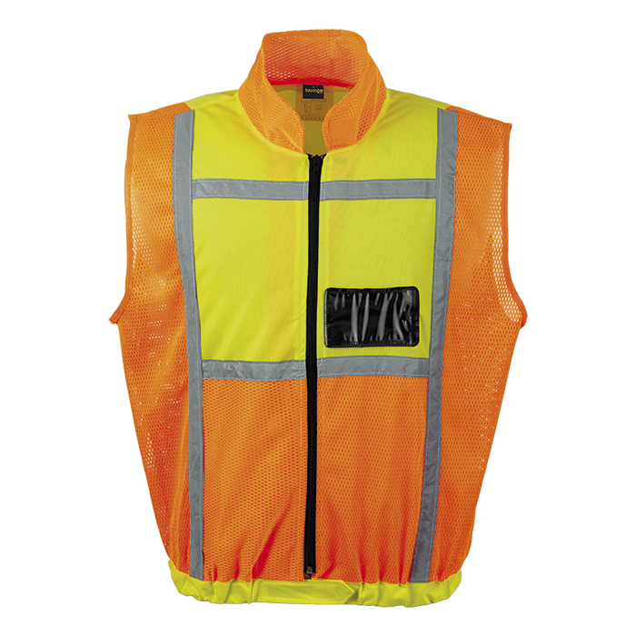 Contract Sleeveless Reflective Vest - Safety Yellow/Orange