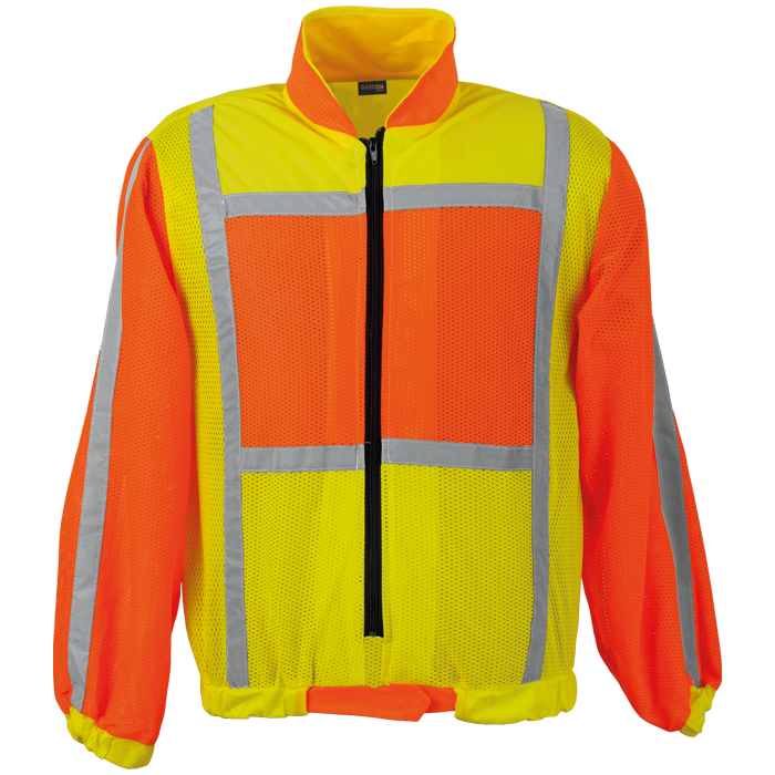 Contract Long Sleeve Reflective Vest - Safety Yellow/Orange