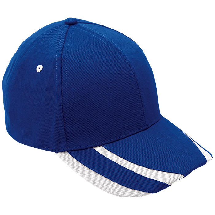 6 Panel Supporter Cap - Royal/White