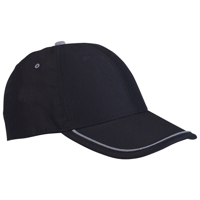 6 Panel Vibe Cap - Black/Grey