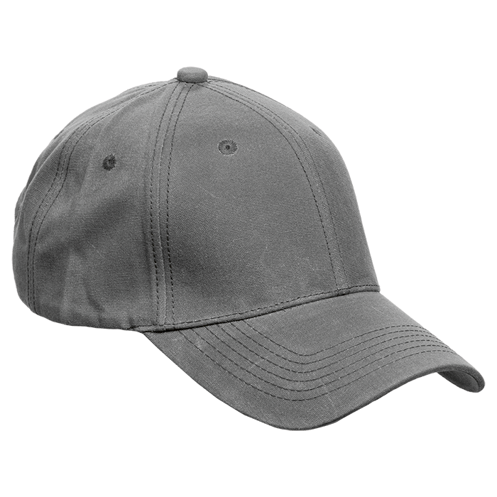 6 Panel Barron Washed Oil Skin Cap - Grey