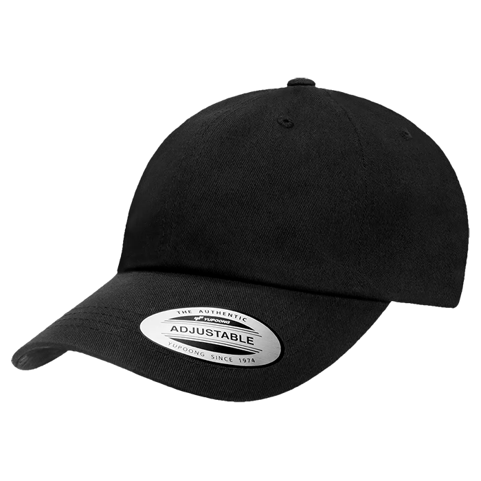 Retro Unstructured Adjustable Fit Cap - Black