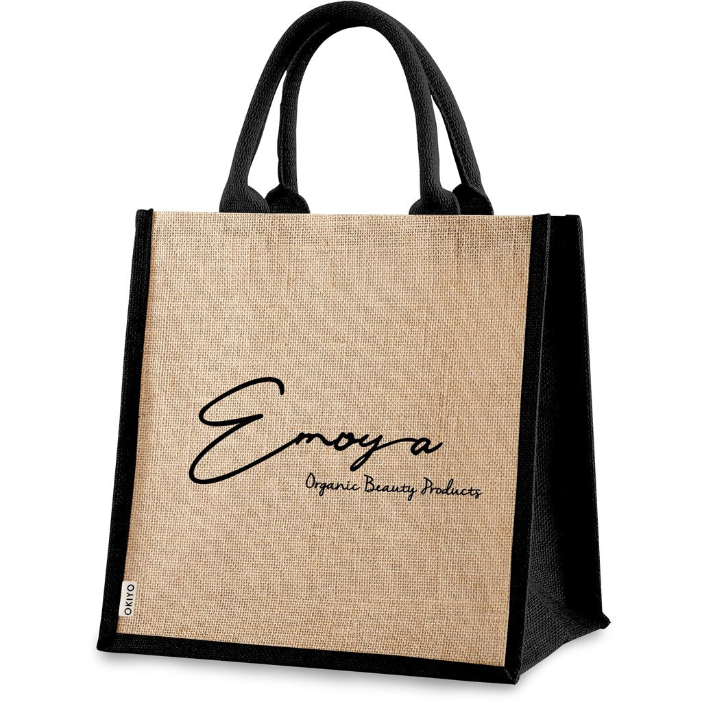 Okiyo Sumida Jute Tote - BLACK