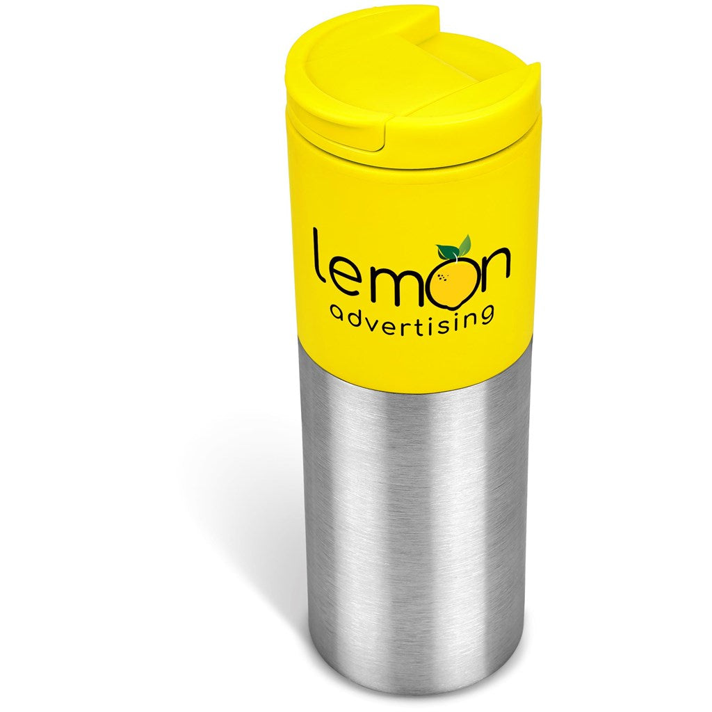 Kooshty Typhoon Stainless Steel & Plastic Double-Wall Tumbler - 450ml - YELLOW