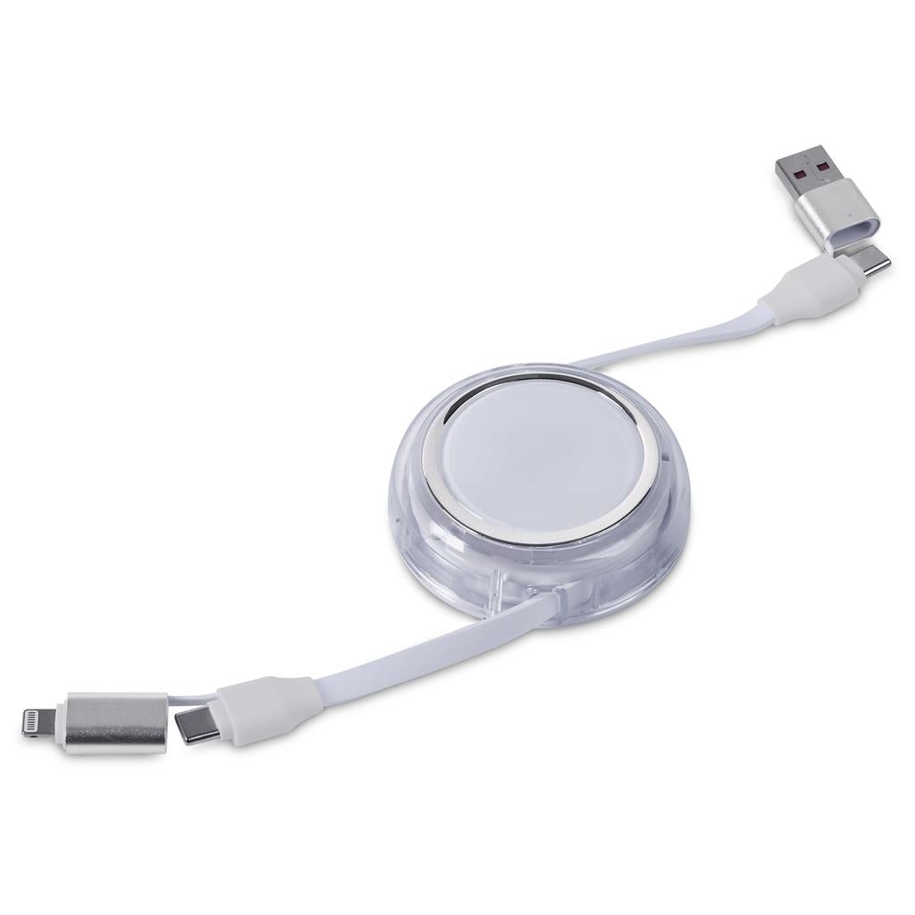 Swiss Cougar Luanda 4-in-1 Retractable Fast Charge 240W Power Delivery Cable