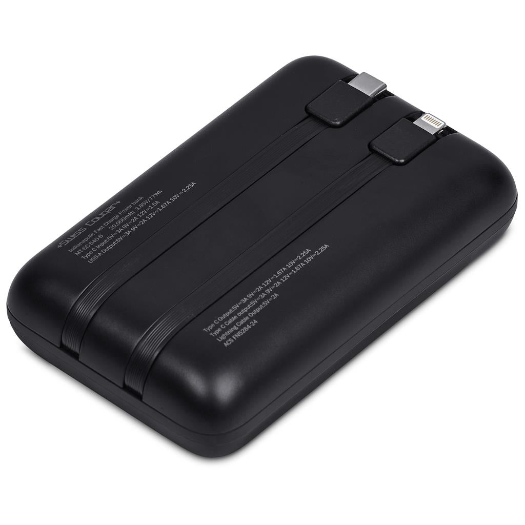 Swiss Cougar Indianapolis Fast Charge 22.5W Power Bank - 20 000mAh