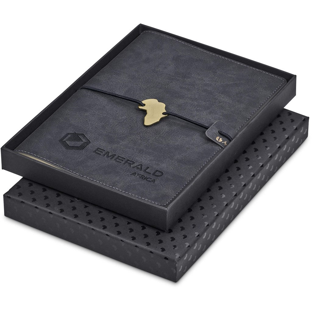 Andy Cartwright Afrique Cowskine A5 Soft Cover Notebook - CHARCOAL