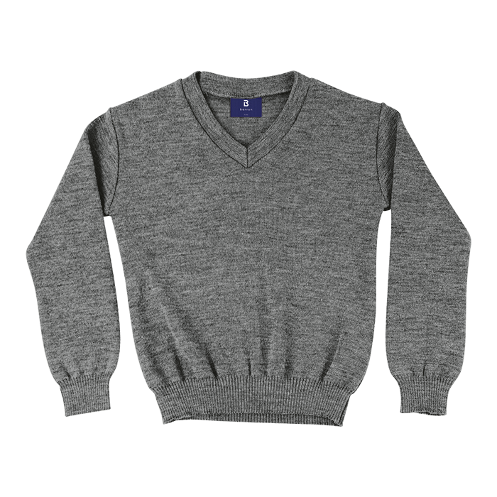 Unisex Long Sleeve School Jersey - Grey Melange