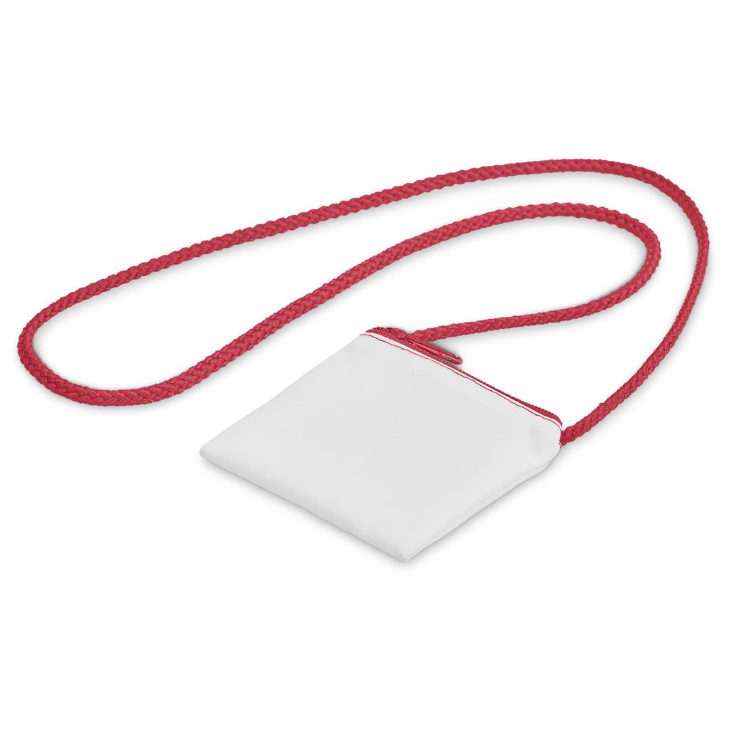 Pre-Production Sample Hoppla Sani Tuck Money Neck Pouch - RED