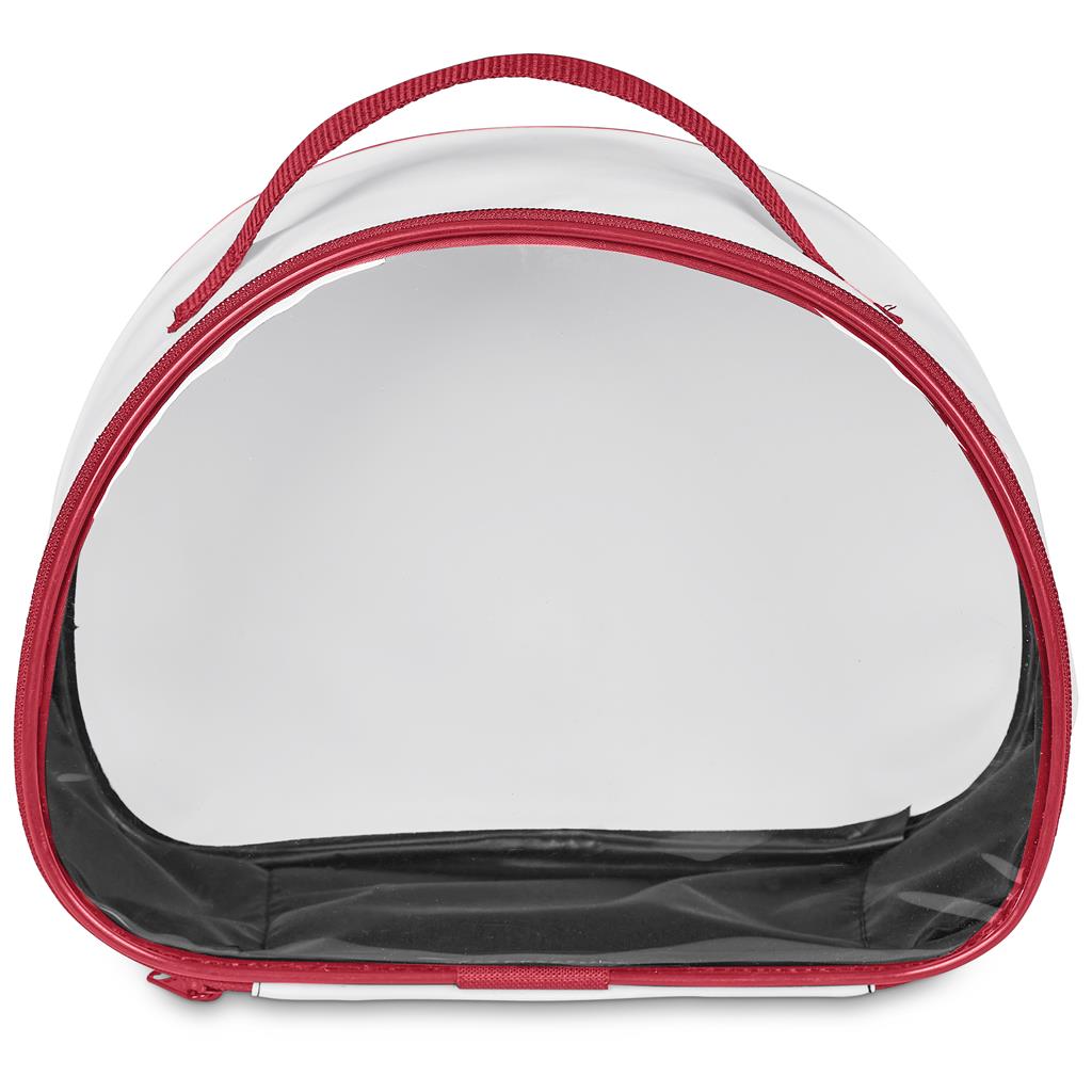 Pre-Production Sample Hoppla Aloe Toiletry Bag With PVC Front Window - RED