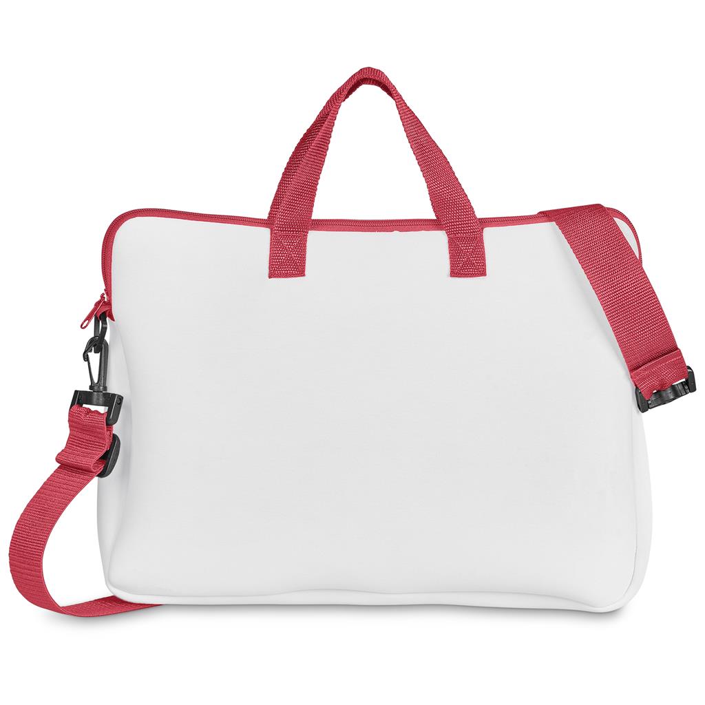 Pre-Production Sample Hoppla Nimbus Neoprene Laptop Sleeve with Handles & Shoulder Strap – 15 -16 in - RED