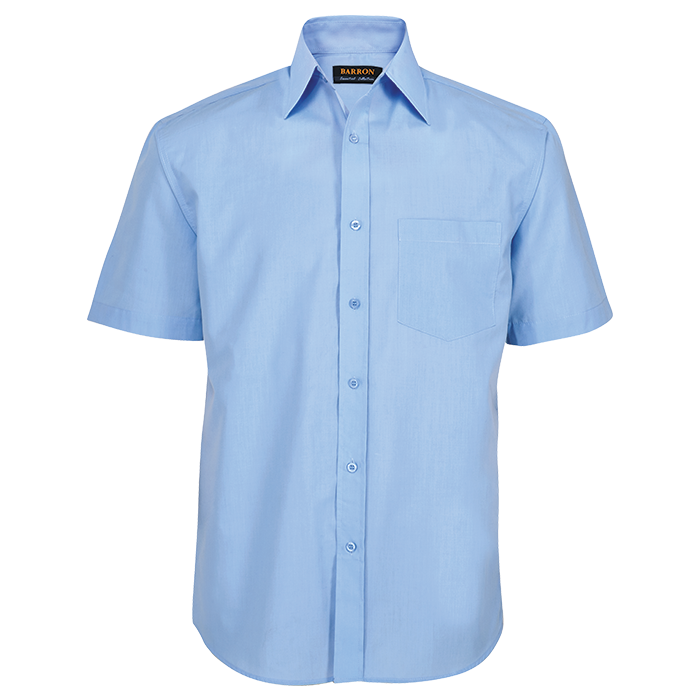 Basic Poly Cotton Lounge Short Sleeve Mens - Sky Blue