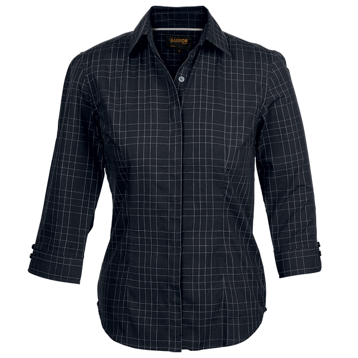Hamilton Check Blouse Ladies - Black