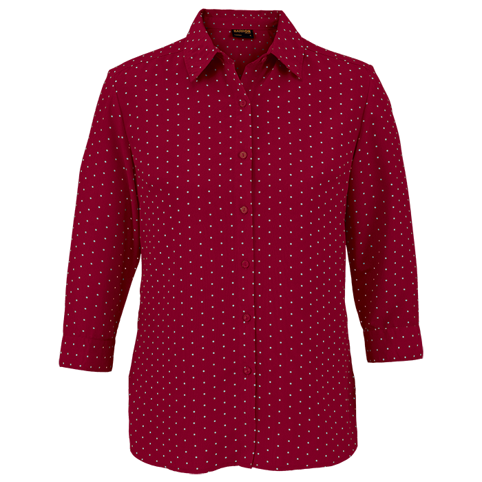 Orchid Blouse Ladies - Red/White