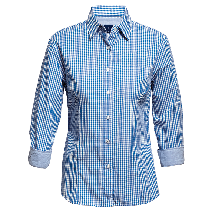 Alabama Blouse Ladies - Blue/White