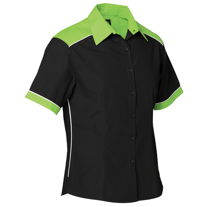 Racing Pit Shirt Ladies - Lime/Black