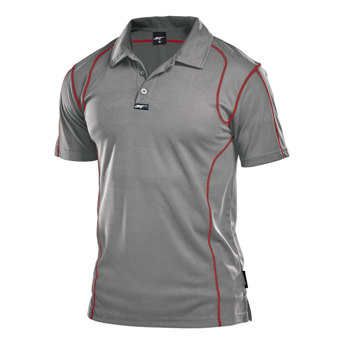 BRT Speedster Golf Shirt - Grey/Red