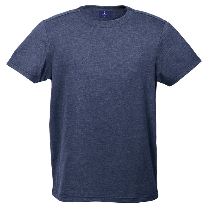 145g Barron Crew Neck T-Shirt - Navy Melange