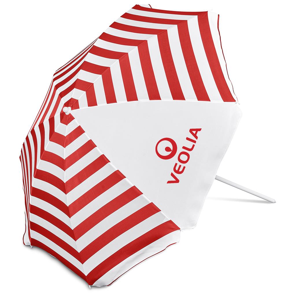 Serendipio Tanereef Stripe Beach Umbrella - RED