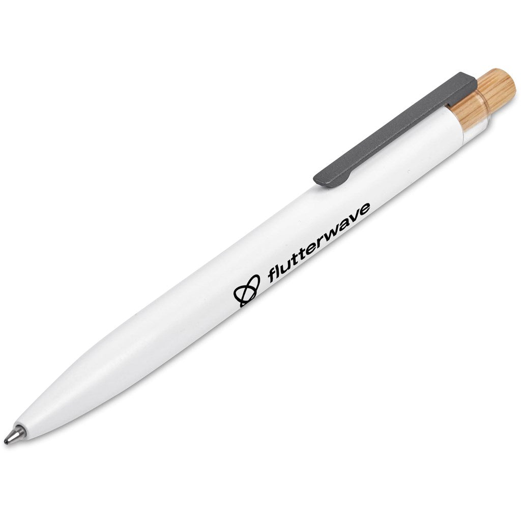 Okiyo Mimo Recycled Aluminium Ball Pen - SOLID WHITE