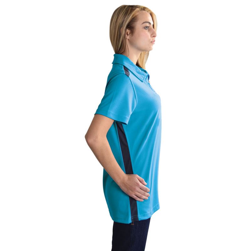 Ladies Vector Polo - Cyan/Graphite -  End Of Range