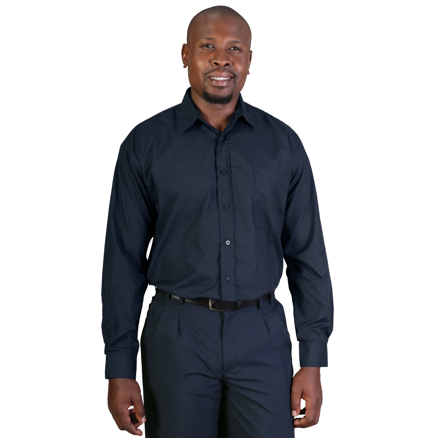 Icon Woven Shirt Long Sleeve - Navy
