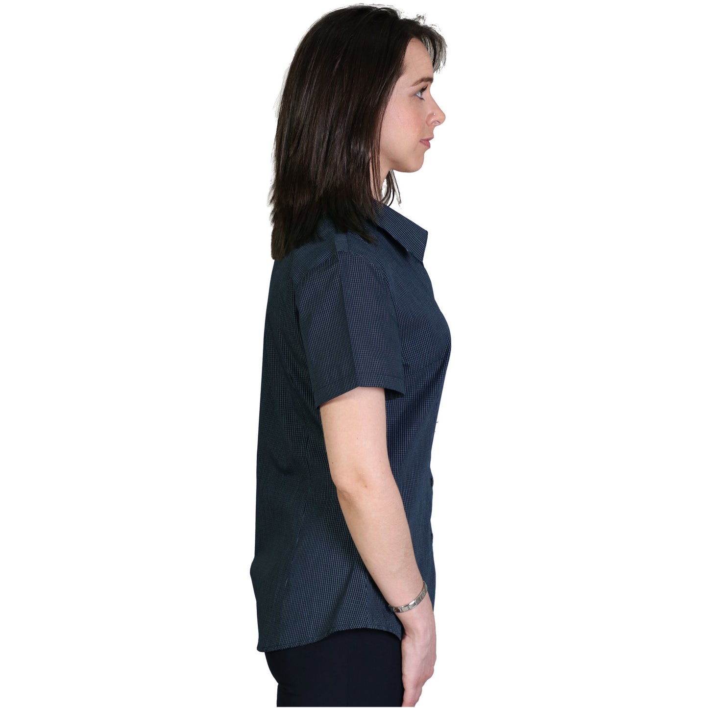 Roselina Blouse Short Sleeve - Check 1