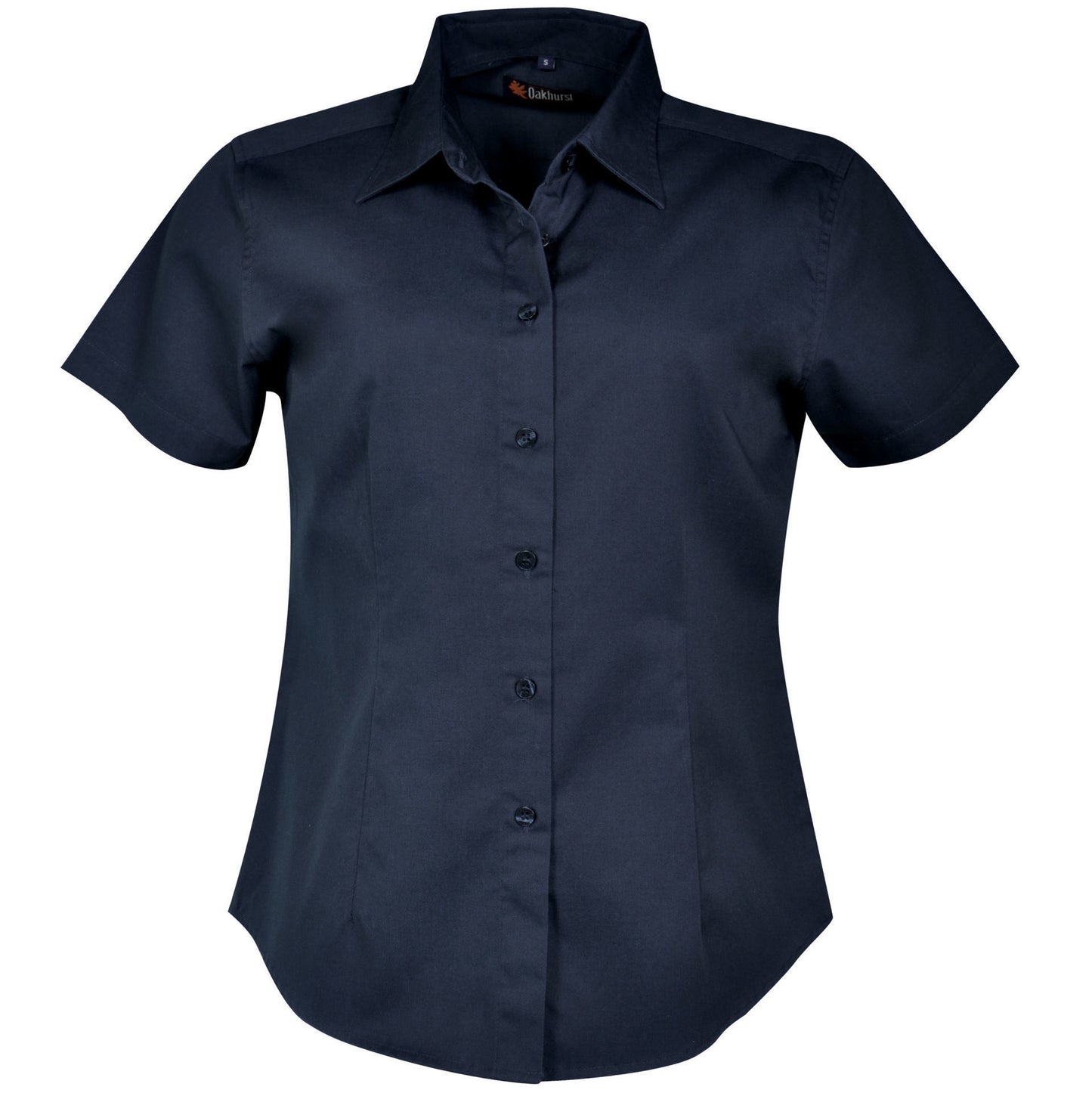 Ladies Classic Woven Shirt Short Sleeve - Navy
