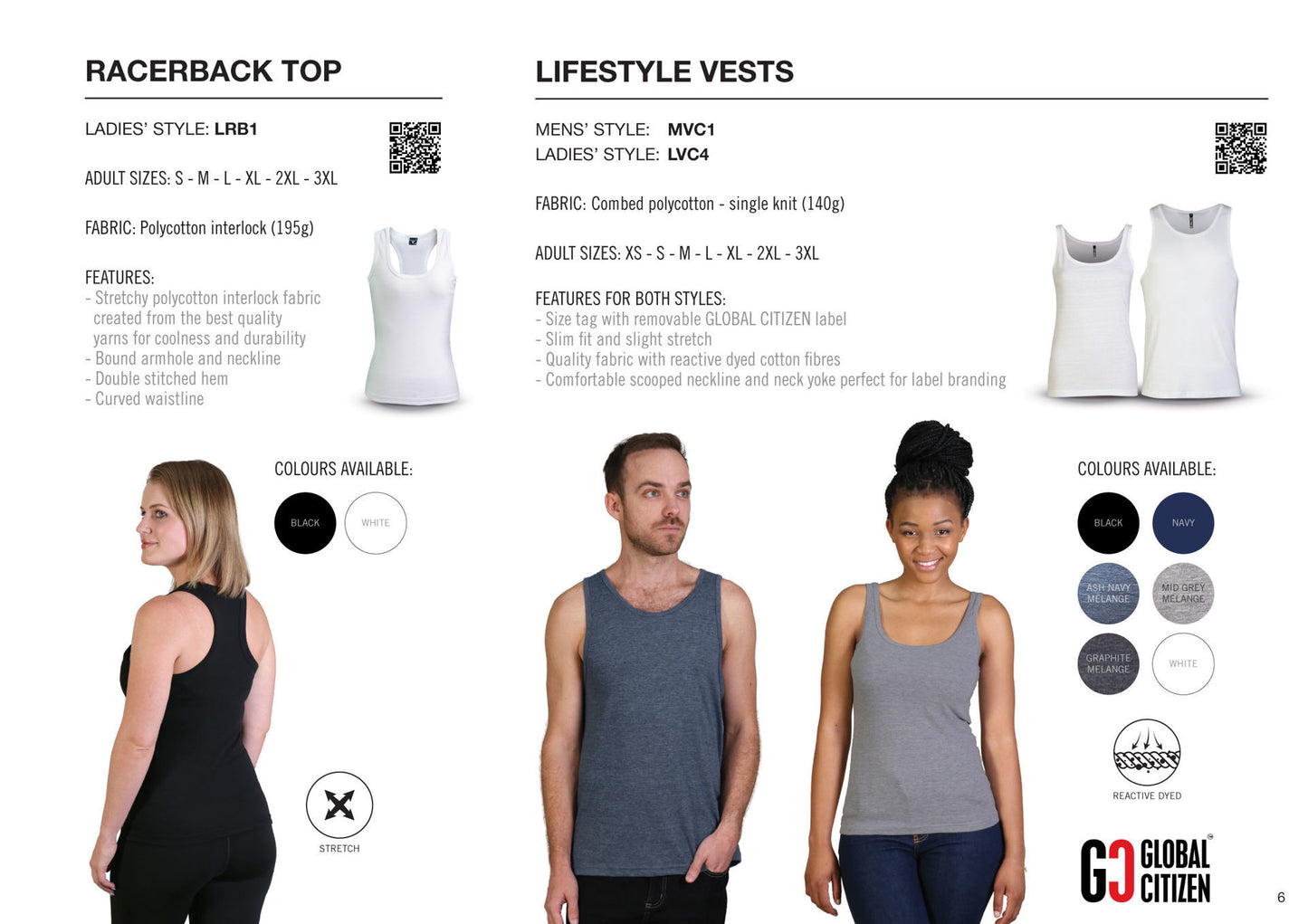 Ladies Racerback Top - Black - While Stock Last