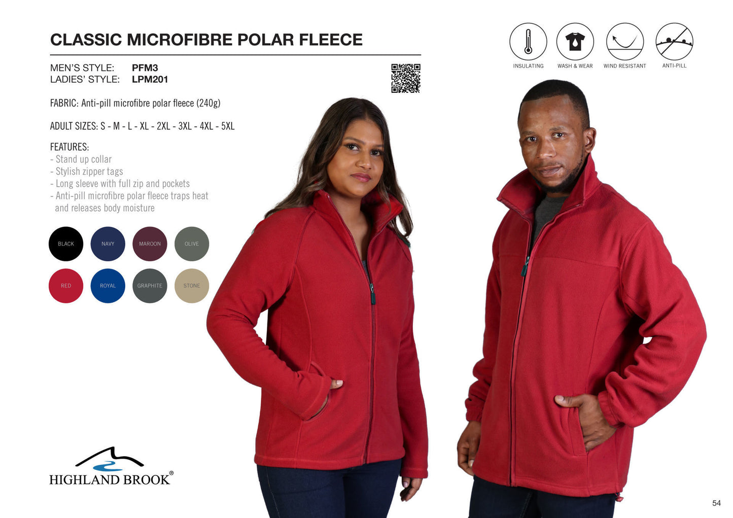 Classic Microfibre Polar Fleece - Maroon- While Stocks Last