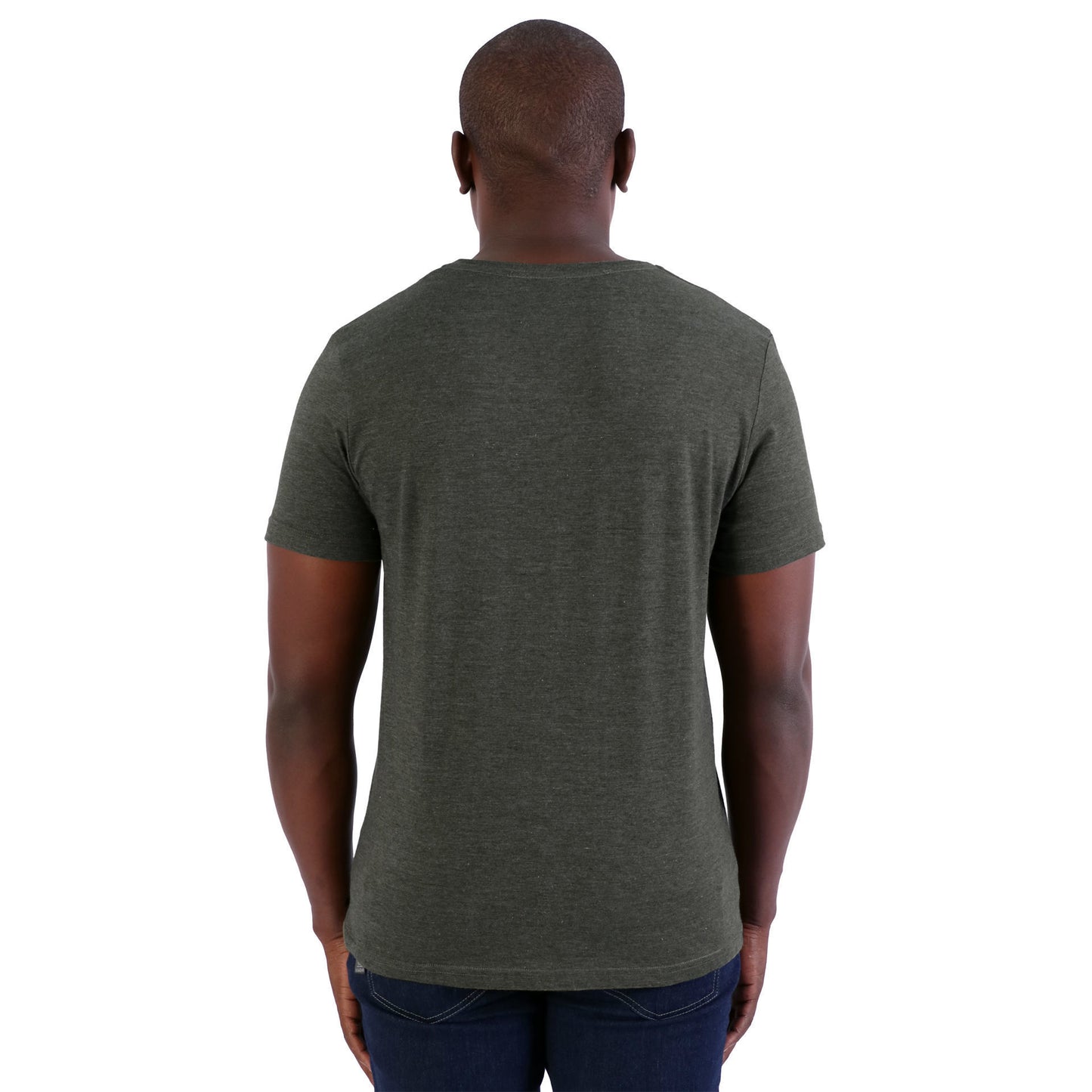 140g Urban Lifestyle V-Neck T-Shirt  -  Army green melange - While Stocks Last
