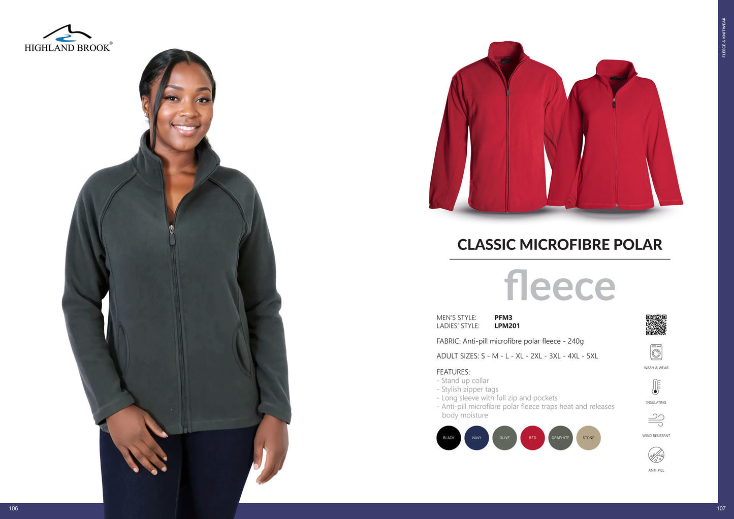 Ladies Classic Microfibre Polar Fleece