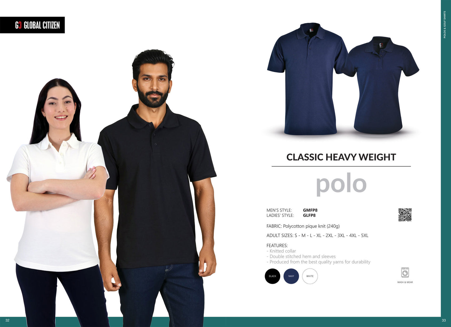 240g Ladies Classic Heavy Weight Polo