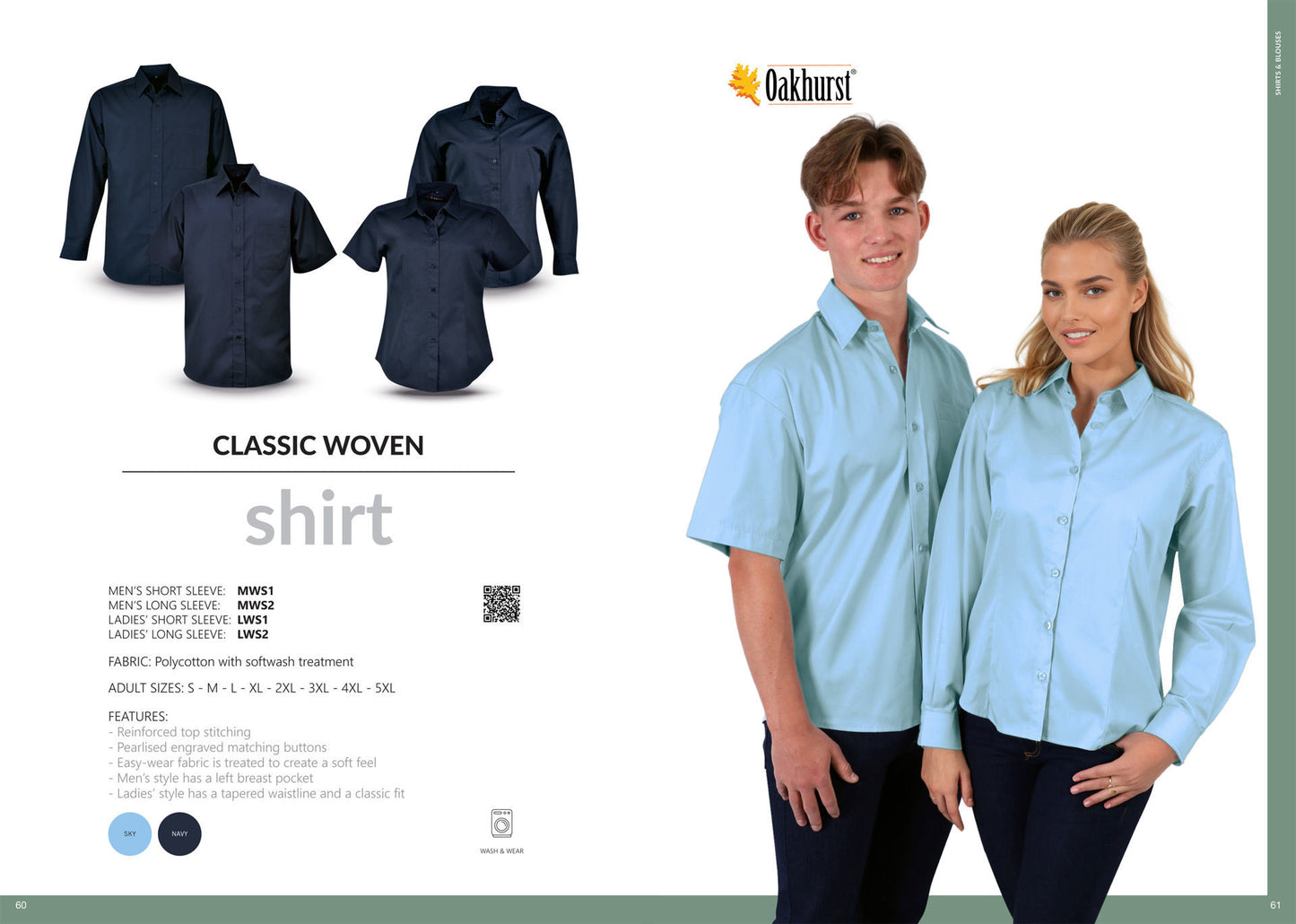 Ladies Classic Woven Shirt Long Sleeve