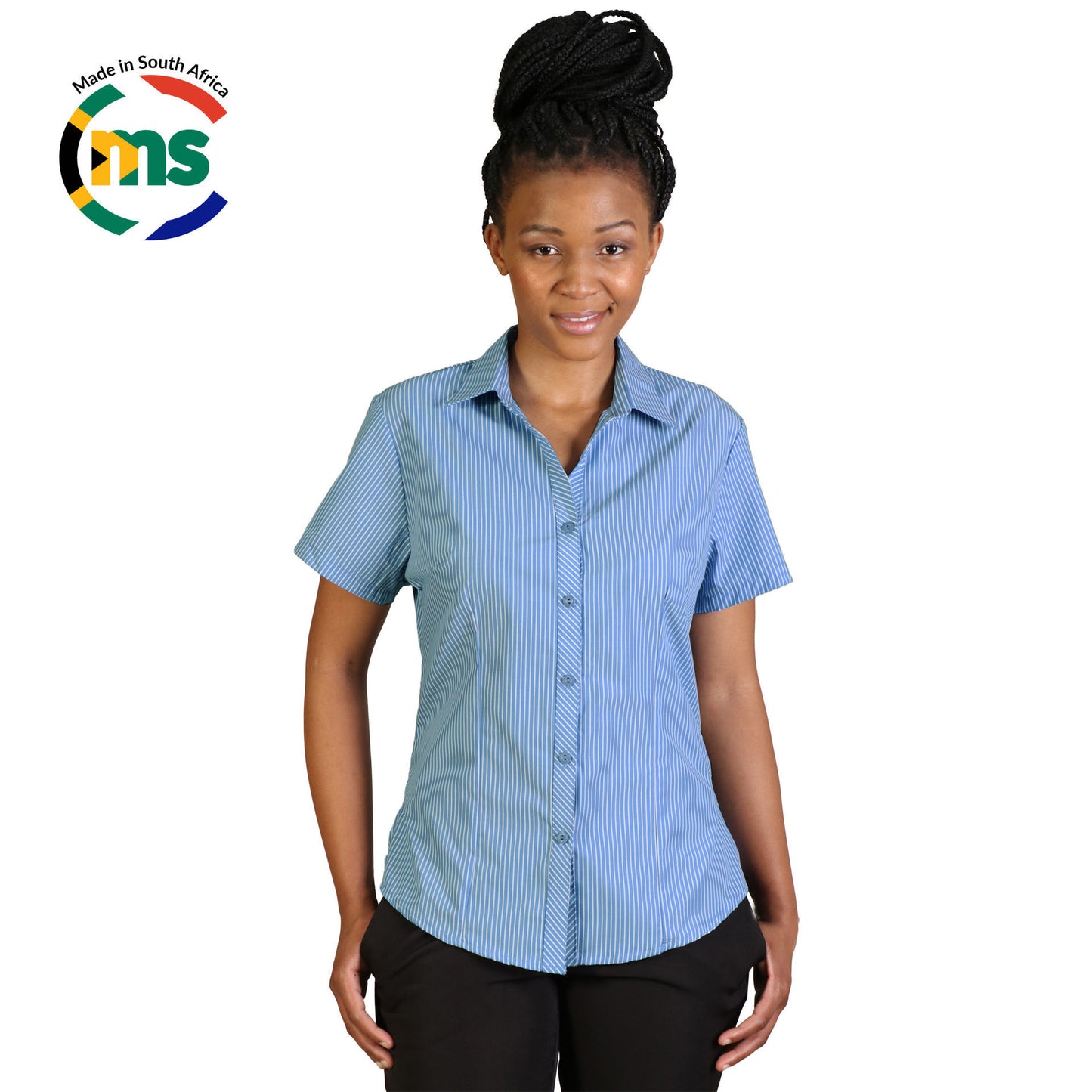 Donna Blouse Short Sleeve - Stripe 5
