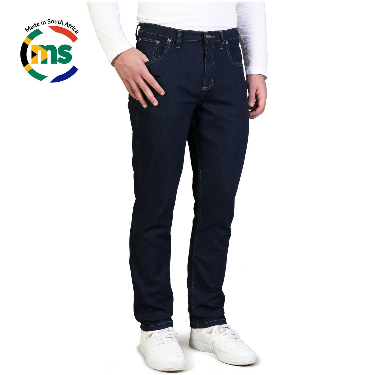 Men's Stretch Jeans - 5 pocket - Blue - End Of Range