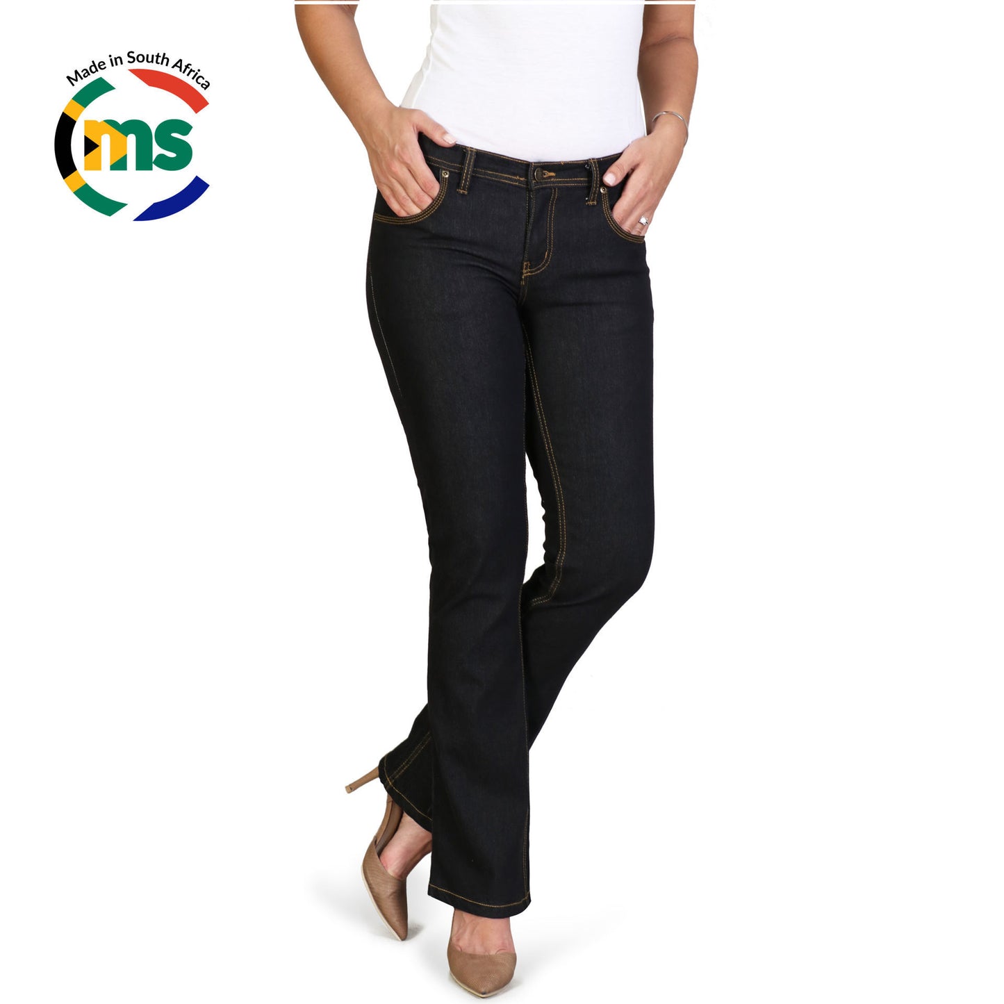 Ladies Stretch Denim Jeans - 5 Pocket