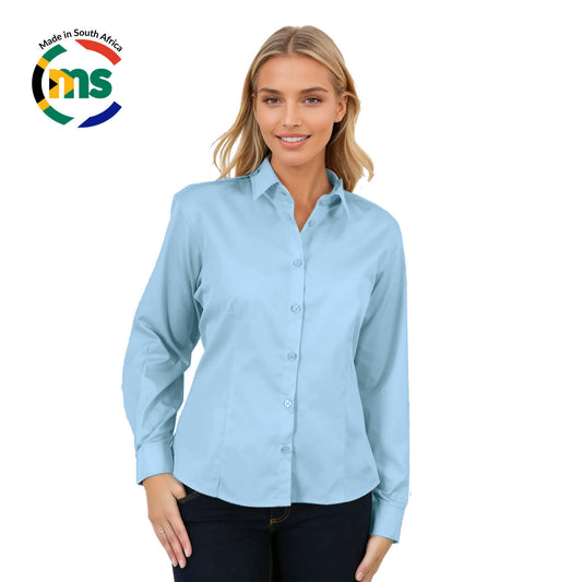 Ladies Classic Woven Shirt Long Sleeve
